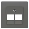 Siemens 5TG1231 – DELTA i-system carbon metallic Cover plate UAE connection socket suitable for Ackermann Cat. 3 2x 8-pole — photo 1 of 3