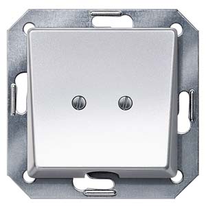 Siemens 5TG1251 – DELTA i-system aluminum-metallic outlet plate, 55x 55 mm — photo 1 of 3