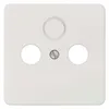 Siemens 5TG1778-2 – DELTA profil, Cover plate TV/RF/SAT 2 and 3 knockout holes silver — photo 1 of 3