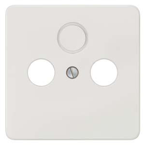Siemens 5TG1828-2 – DELTA profil, Cover plate TV/RF/SAT 2 and 3 knockout holes titanium white — photo 1 of 3