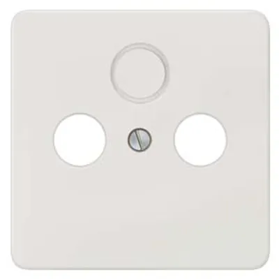 Siemens 5TG1828-2 – DELTA profil, Cover plate TV/RF/SAT 2 and 3 knockout holes titanium white