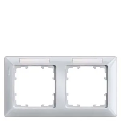 Siemens 5TG2552-4 – DELTA line, aluminum-metallic frame 2-fold, 151x 80 mm horizontal, with Labeling field Siemens 5TG2552-4 – DELTA line, aluminum-metallic frame 2-fold, 151x 80 mm horizontal, with Labeling field