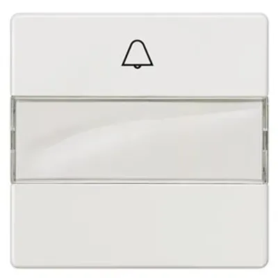 Siemens 5TG6215 – DELTA i-system titanium white Rocker switch with bell symbol and labeling field for pushbutton, 55x 55 mm