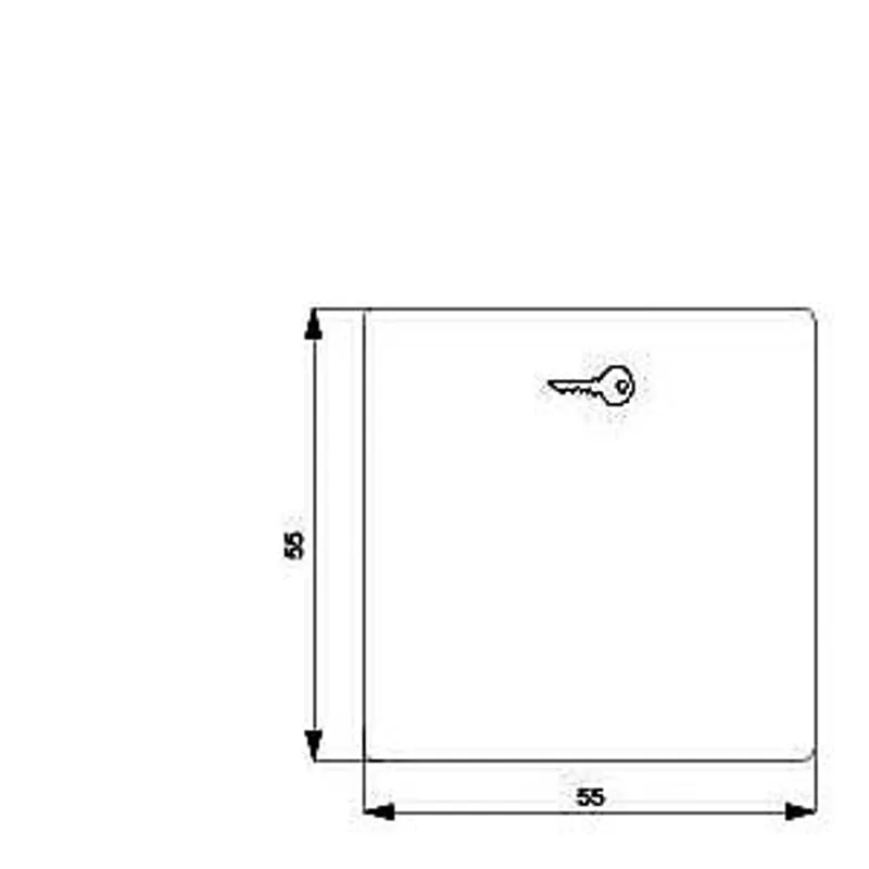 Siemens 5TG6248 – DELTA i-system aluminum-metallic Rocker switch with door opener symbol for pushbutton, 55x 55 mm — photo 3 of 3