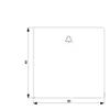 Siemens 5TG7144-1 – DELTA style, platinum metallic Rocker switch with bell symbol for pushbutton, 68x 68 mm — photo 3 of 3