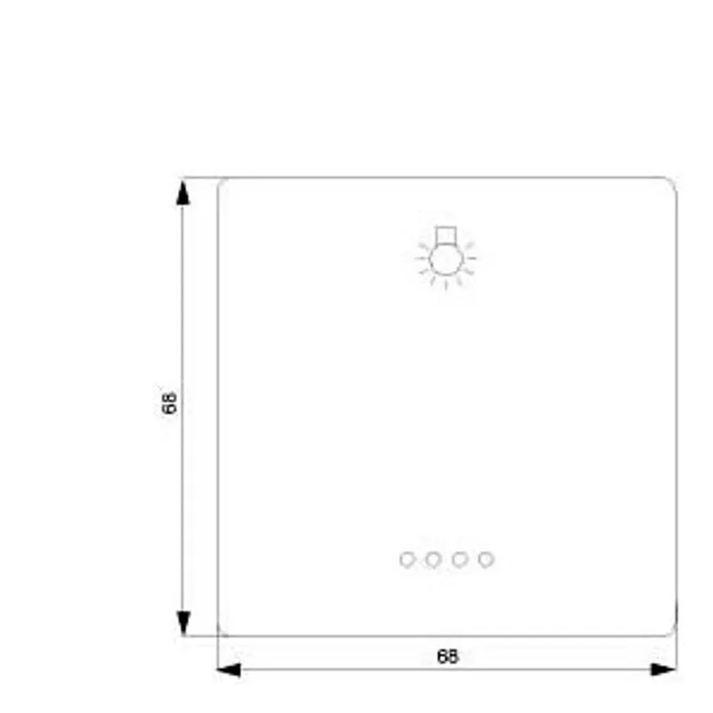 Siemens 5TG7146 – DELTA style, titanium white Rocker switch with window w. symbol Light for pushbutton, 68x 68 mm — photo 3 of 3