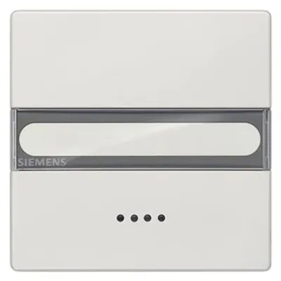 Siemens 5TG7155-1 – DELTA style, platinum metallic Rocker switch with window, with label for emergency switch for heating 68x 68mm