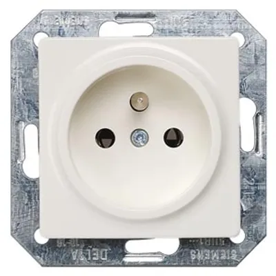 Siemens 5UB1350 – DELTA i-system, titanium white, socket outlet 16 A 250 V, with grounding pin, 2-pole according to CEE 7 Siemens 5UB1350 – DELTA i-system, titanium white, socket outlet 16 A 250 V, with grounding pin, 2-pole according to CEE 7
