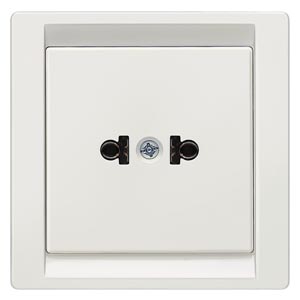 Siemens 5UB1368 – DELTA style, titanium white Socket outlet 15A 125V American standard C73 cover plate 68 x 68 mm — photo 1 of 3