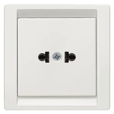 Siemens 5UB1368 – DELTA style, titanium white Socket outlet 15A 125V American standard C73 cover plate 68 x 68 mm