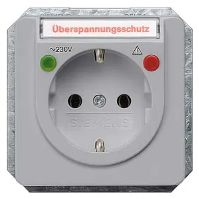 Siemens 5UB1460 – DELTA profil silver SCHUKO overvoltage protection, function indicator, labeling field 10/16 A 250 V 65x 65 mm Siemens 5UB1460 – DELTA profil silver SCHUKO overvoltage protection, function indicator, labeling field 10/16 A 250 V 65x 65 mm