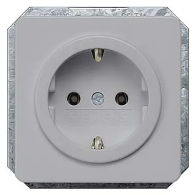 Siemens 5UB1467 – DELTA profil, silver SCHUKO socket outlet 10/16 A 250 V With screwless Connection terminals Cover plate 65x… Siemens 5UB1467 – DELTA profil, silver SCHUKO socket outlet 10/16 A 250 V With screwless Connection terminals Cover plate 65x…