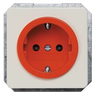 Siemens 5UB1480 – DELTA profil, titanium white SCHUKO socket outlet 10/16 A 250 V Orange bezel (ZSV) With screwless Connection… Siemens 5UB1480 – DELTA profil, titanium white SCHUKO socket outlet 10/16 A 250 V Orange bezel (ZSV) With screwless Connection…