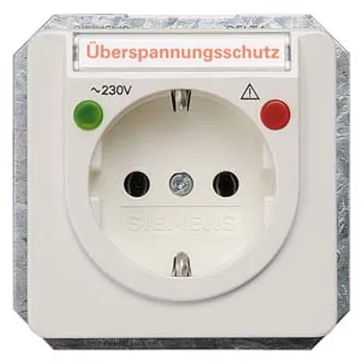 Siemens 5UB1486 – DELTA profil titanium white SCHUKO overvoltage protection, function indicator Siemens 5UB1486 – DELTA profil titanium white SCHUKO overvoltage protection, function indicator