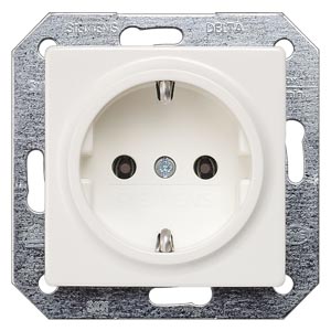 Siemens 5UB1511 – DELTA i-system titanium white SCHUKO socket outlet 10/16 A 250 V With screwless Connection terminals cover… — photo 1 of 3
