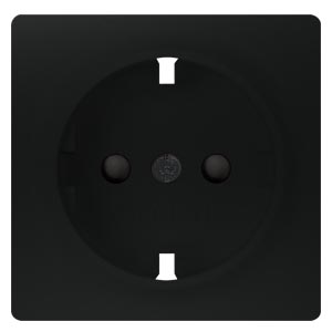 Siemens 5UB1518-0SB01 – DELTA i-system soft black SCHUKO socket outlet 10/16 A 250 V With screwless Connection terminals with… — photo 1 of 3