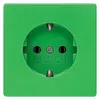 Siemens 5UB1835 – DELTA style, green SCHUKO socket outlet 10/16 A, 250V with increased touch protection cover plate 68 x 68 mm — photo 1 of 2