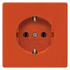 Siemens 5UB1836 – DELTA style, orange SCHUKO socket outlet 10/16 A, 250V with increased touch protection cover plate 68 x 68 mm — photo 1 of 2