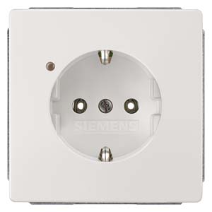 Siemens 5UB1844-1 – DELTA style, platinum metallic SCHUKO socket outlet 10/16 A 250 V Operating display cover plate 68 x 68 mm — photo 2 of 2