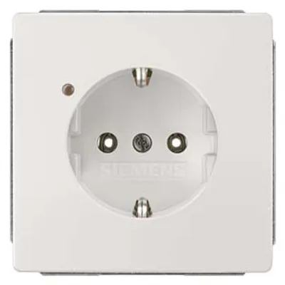 Siemens 5UB1844-1 – DELTA style, platinum metallic SCHUKO socket outlet 10/16 A 250 V Operating display cover plate 68 x 68 mm