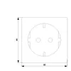 Siemens 5UB1853-0KK – DELTA style, titanium white SCHUKO socket outlet 10/16 A 250 V cover plate 68 x 68 mm without claws — photo 3 of 3