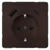 Siemens 5UB1870-1CH01 – DELTA style chocolate USB-SCHUKO socket outlet 2 USB A+C Power: Up to 18W — photo 2 of 3