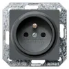 Siemens 5UB1928 – DELTA i-system, carbon metallic, socket outlet 10/16A 250 V, with grounding pin — photo 1 of 3