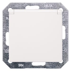 Siemens 5UB1930 – DELTA i-system aluminum-metallic SCHUKO socket outlet 10/16 A 250 V With screwless Connection terminals with… — photo 1 of 3
