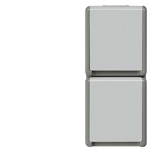 Siemens 5UB4724 – DELTA flaeche IP44 SCHUKO socket outlet with increased Touch protection Combination 2-fold vertical… — photo 1 of 2