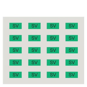 Siemens 5UH1084 – Labeling sheet with 20 adhesive labels in green for identification of Schuko device inserts of versions SV Siemens 5UH1084 – Labeling sheet with 20 adhesive labels in green for identification of Schuko device inserts of versions SV