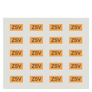 Siemens 5UH1085 – Labeling sheet with 20 adhesive labels in orange for identification of Schuko device inserts of versions ZSV Siemens 5UH1085 – Labeling sheet with 20 adhesive labels in orange for identification of Schuko device inserts of versions ZSV
