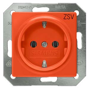 Siemens 5UH1200 – DELTA i-system Socket outlet cover without insert with labeling "ZSV" orange 55x 55 mm — photo 2 of 2