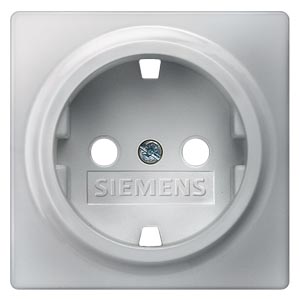 Siemens 5UH1202 – DELTA i-system Socket outlet cover without insert with increased touch protection aluminum metallic 55x 55 mm — photo 2 of 2