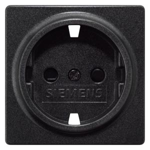 Siemens 5UH1203 – DELTA i-system Socket outlet cover without insert with increased touch protection carbon metallic 55x 55 mm — photo 2 of 2