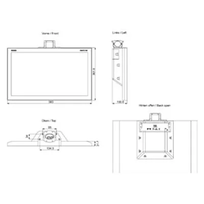 Siemens 6AV6646-1BC24-0AA1 – SIMATIC ITC2400 V3 PRO, industrial thin client, 24" widescreen TFT display, capacitive touch sensor
