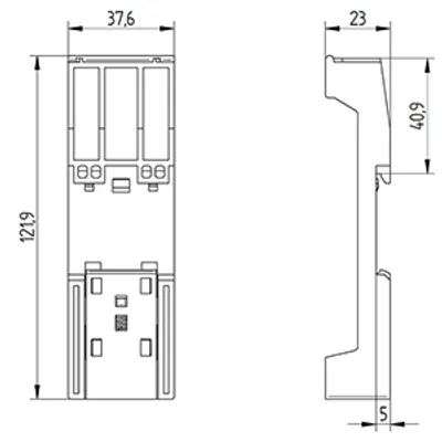 Siemens 6EP1971-1BA00 – SIMATIC S7-300, mounting adapter for snapping the PS307 onto DIN rail 35x15/7.5 mm suitable for… Siemens 6EP1971-1BA00 – SIMATIC S7-300, mounting adapter for snapping the PS307 onto DIN rail 35x15/7.5 mm suitable for…