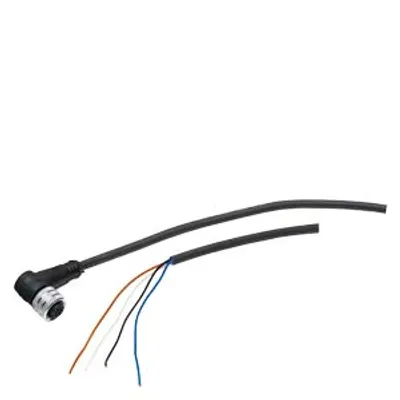 Siemens 6GF3440-8BC4 – Cable for MV400 and VS100 lamps, at lamp side with angled socket M12; one end open; 10 m PUR cable; 4-pole Siemens 6GF3440-8BC4 – Cable for MV400 and VS100 lamps, at lamp side with angled socket M12; one end open; 10 m PUR cable; 4-pole