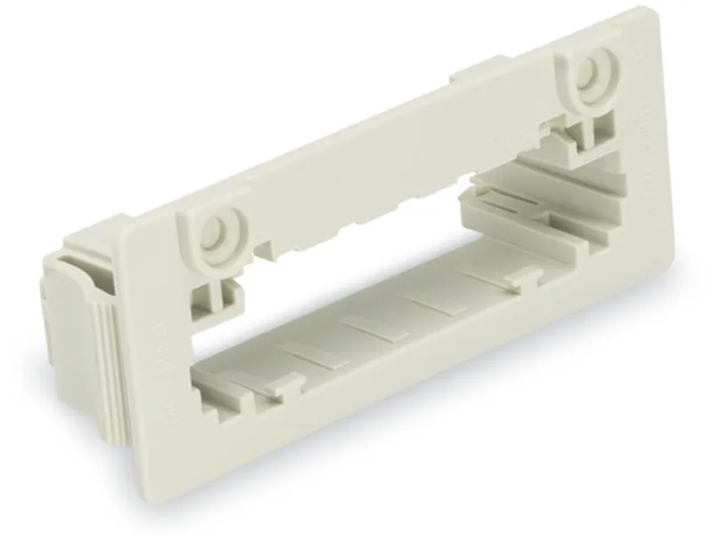Snap-in frame; for male connectors; 1 part; Pin spacing 7.62 mm; 5-pole; light gray — photo 1 of 4