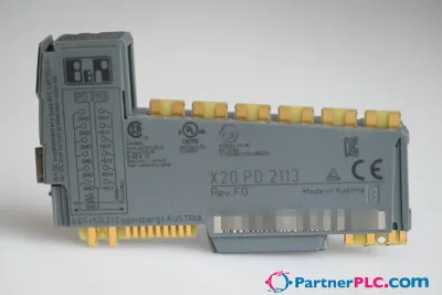 B&R X20PD2113 Refurbished Rev. F0 – Integrated exchangeable microfuse; Monitoring of the fuse