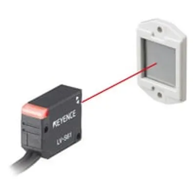 Keyence LV-S61 – Sensor head, Retro-reflective, Small spot.