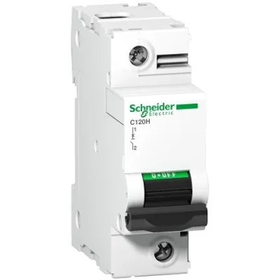 Schneider Electric A9N18492 – Miniature circuit breaker (MCB), Acti9 C120H, 1P, 125A, D curve, 15000A (IEC/EN 60898-1), 15kA (IEC/EN 60947-2)