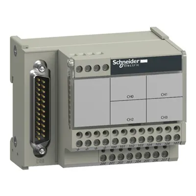 Schneider Electric ABE7CPA410 – Connection sub-base ABE7 - for distribution of 4 analog channels protected