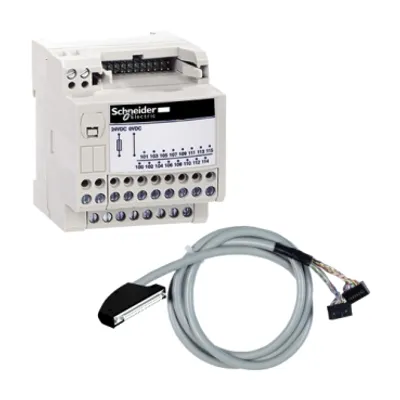 Schneider Electric ABE7H34E200 – Passive connection sub-base, Modicon ABE7, 16 inputs or outputs, wiring kit, cable 2m