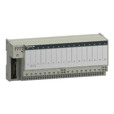Schneider Electric ABE7P16T214 – Sub-base for plug-in relay ABE7 - 16 channels - fuses - relay 10 mm