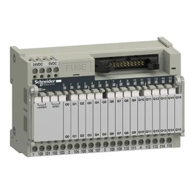 Schneider Electric ABE7R16T111 – Sub-base with plug-in electromechanical relay ABE7, 16 channels, relay 5 mm