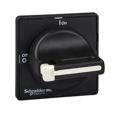Schneider Electric KAD1PZ – Handles and front plates,TeSys Control,black handle,black front,1-3 padlocking,fixing by single hole Ø22.5mm