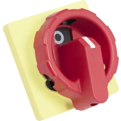 Schneider Electric KCF2YZ – Handles and front plates,TeSys Control,red handle,yellow front,1-3 padlocking,4 screws fixing