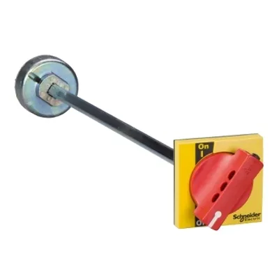 Schneider Electric LV431051 – Extended rotary handle, Compact INS/INV 250, IP55, IK07, red handle on yellow front, front control