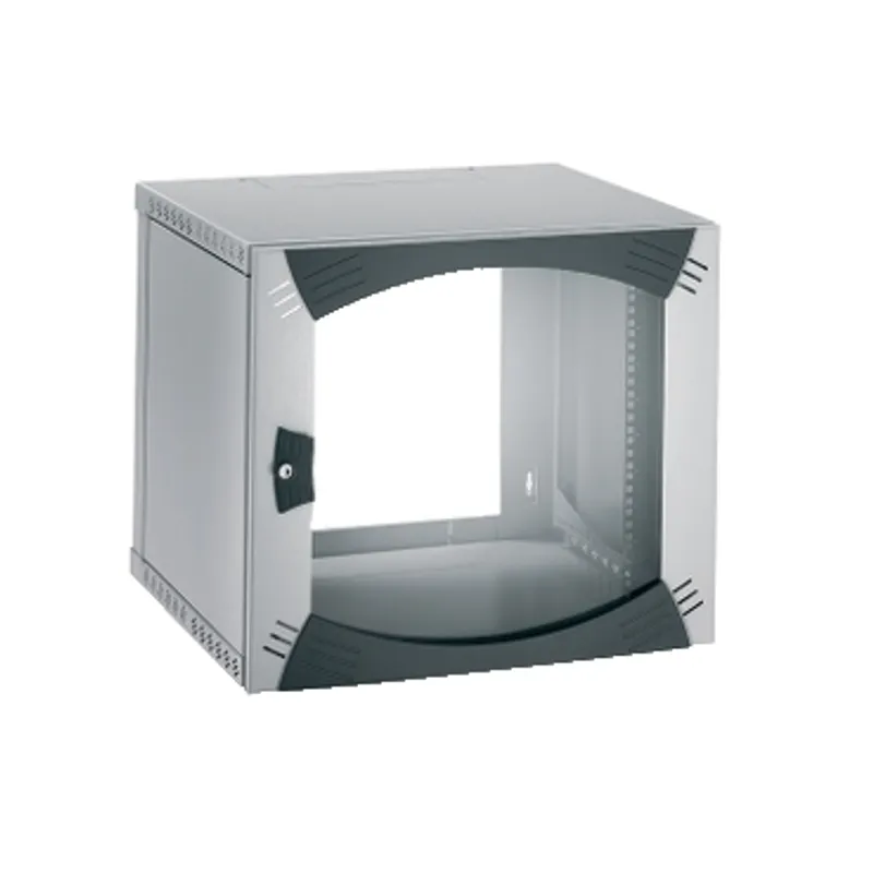 Wall-Mounted Open Box 15U W600 D500 Fixed 19" Glazed Door R7035
