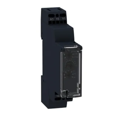 Schneider Electric RE10RMMU – Modular timing relay, Harmony Relay, Harmony time, 17.5 mm timer function ABCH, 8A, 24V DC, 24…240V AC